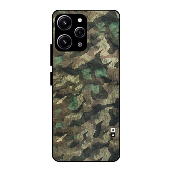 Rugged Army Glass Back Case for Redmi 12 4G
