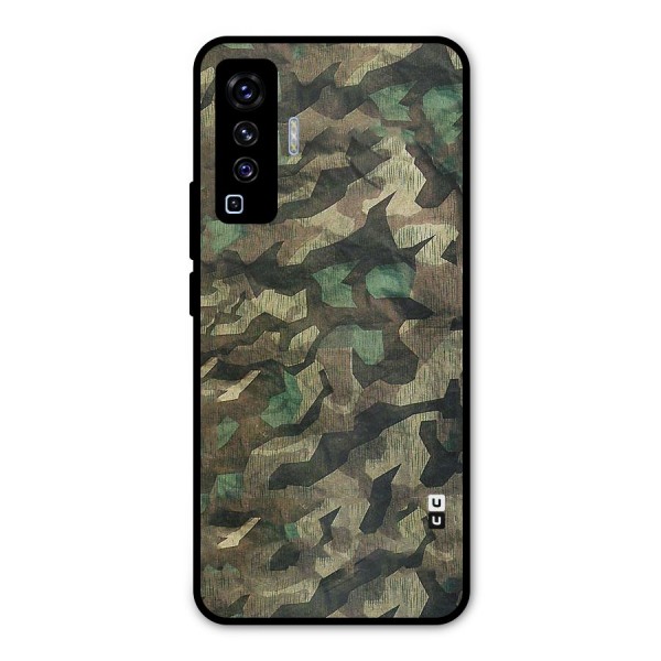 Rugged Army Metal Back Case for Vivo X50