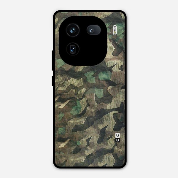 Rugged Army Metal Back Case for iQOO 12
