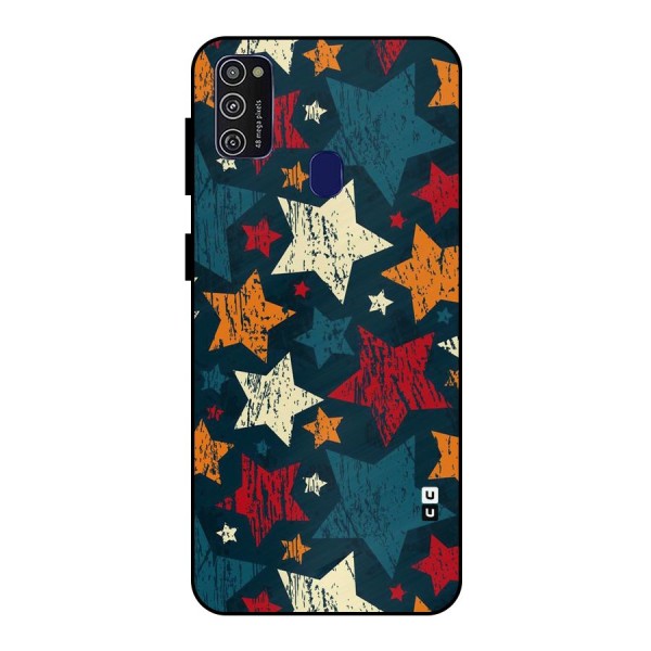 Rugged Star Design Metal Back Case for Galaxy M30s
