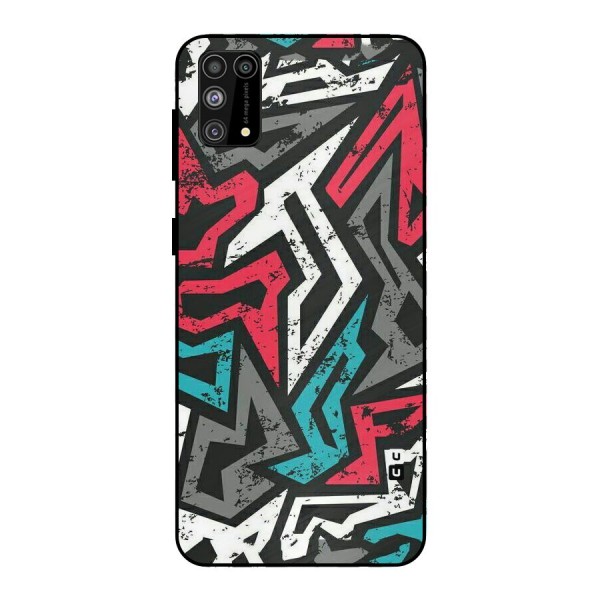 Rugged Strike Abstract Metal Back Case for Galaxy F41
