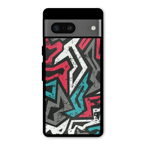 Rugged Strike Abstract Metal Back Case for Google Pixel 7