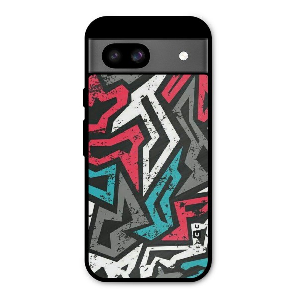 Rugged Strike Abstract Metal Back Case for Google Pixel 8a