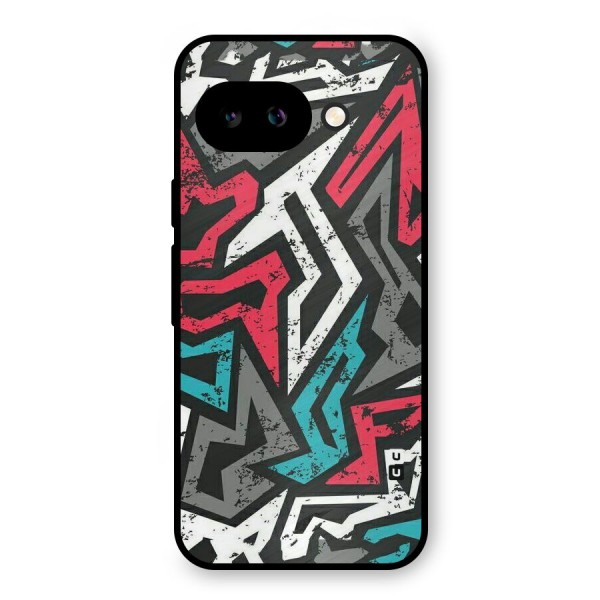 Rugged Strike Abstract Metal Back Case for Google Pixel 9a
