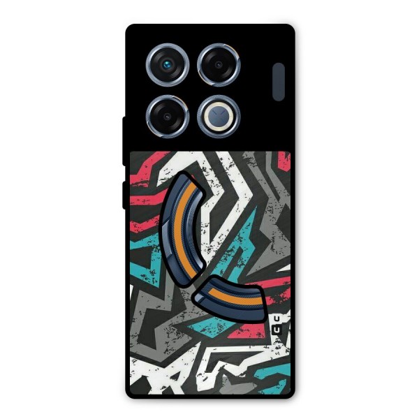 Rugged Strike Abstract Metal Back Case for Infinix GT 20 Pro