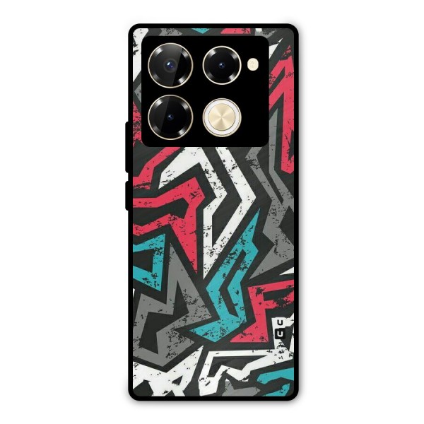 Rugged Strike Abstract Metal Back Case for Infinix Note 40 Pro