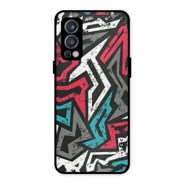 Rugged Strike Abstract Metal Back Case for OnePlus Nord 2 5G