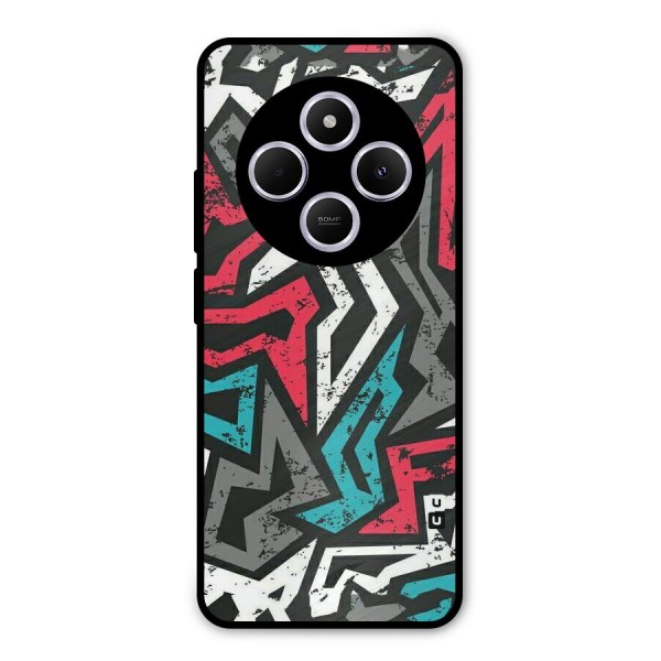 Rugged Strike Abstract Metal Back Case for Poco C75 5G