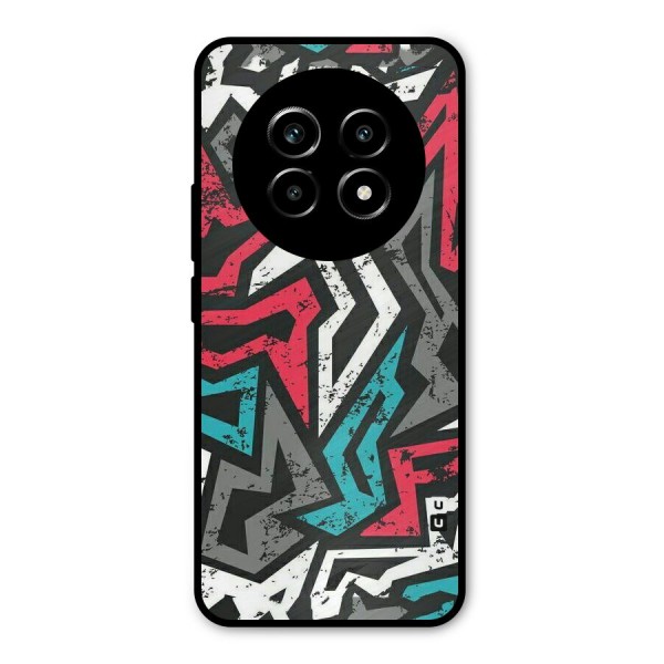 Rugged Strike Abstract Metal Back Case for Realme 13 Pro