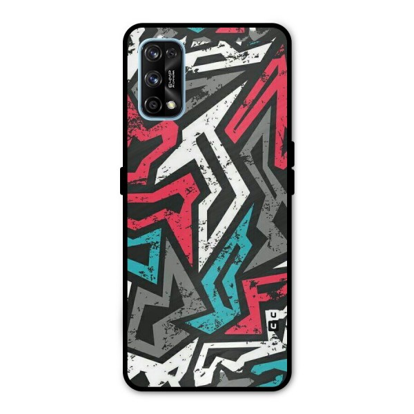 Rugged Strike Abstract Metal Back Case for Realme 7 Pro