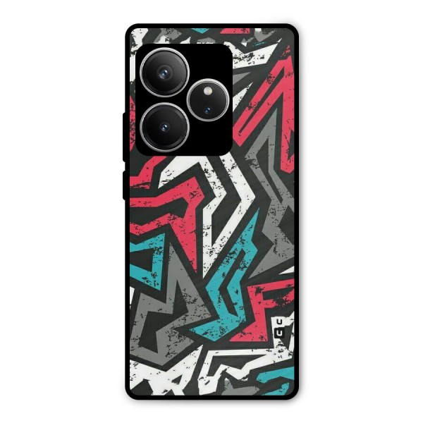 Rugged Strike Abstract Metal Back Case for Realme GT 6