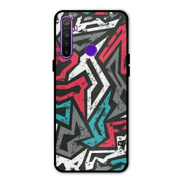 Rugged Strike Abstract Metal Back Case for Realme Narzo 10