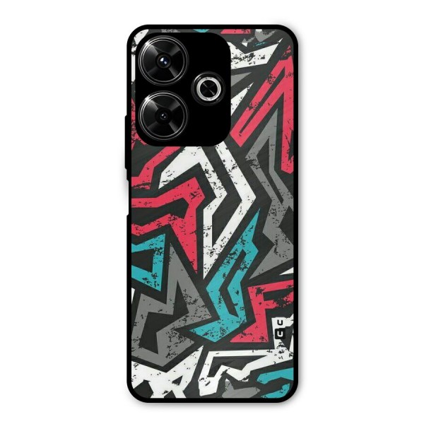 Rugged Strike Abstract Metal Back Case for Redmi 13 5G