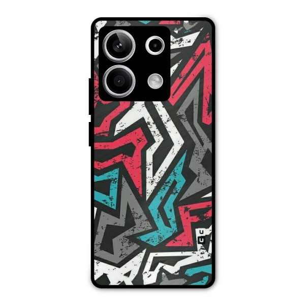Rugged Strike Abstract Metal Back Case for Redmi Note 13 5G