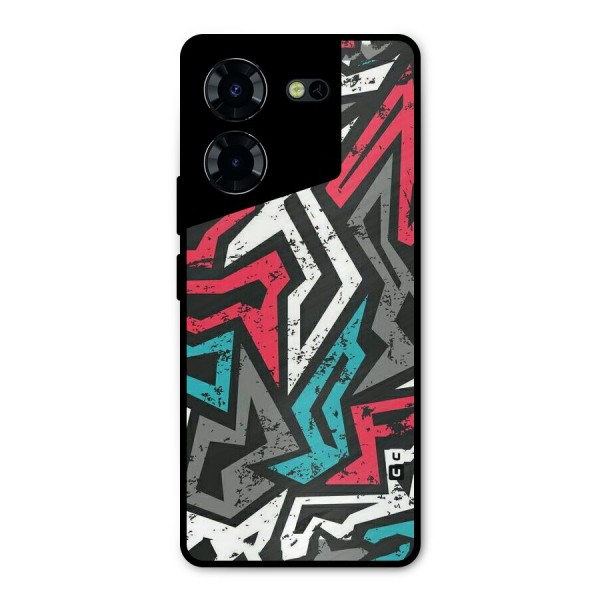 Rugged Strike Abstract Metal Back Case for Tecno Pova 5 Pro 5G