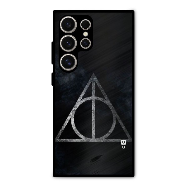 Rugged Triangle Design Metal Back Case for Galaxy S24 Ultra