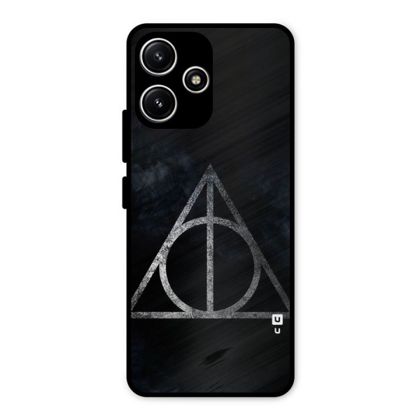 Rugged Triangle Design Metal Back Case for Redmi 12 5G