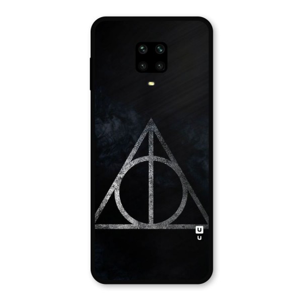 Rugged Triangle Design Metal Back Case for Redmi Note 9 Pro
