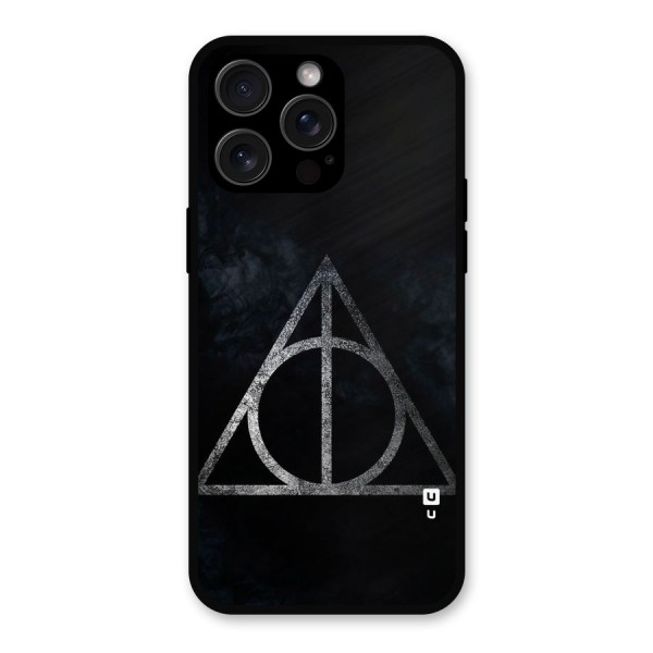 Rugged Triangle Design Metal Back Case for iPhone 15 Pro Max