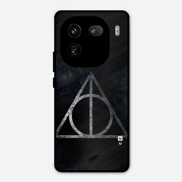 Rugged Triangle Design Metal Back Case for iQOO 12