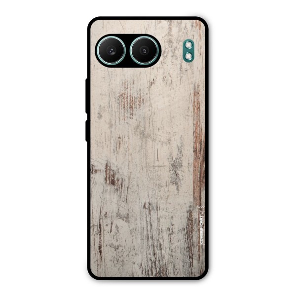 Rugged Wooden Texture Metal Back Case for OnePlus Nord 4