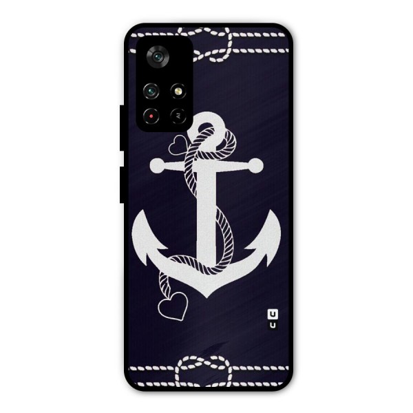 Sail Anchor Metal Back Case for Poco M4 Pro 5G