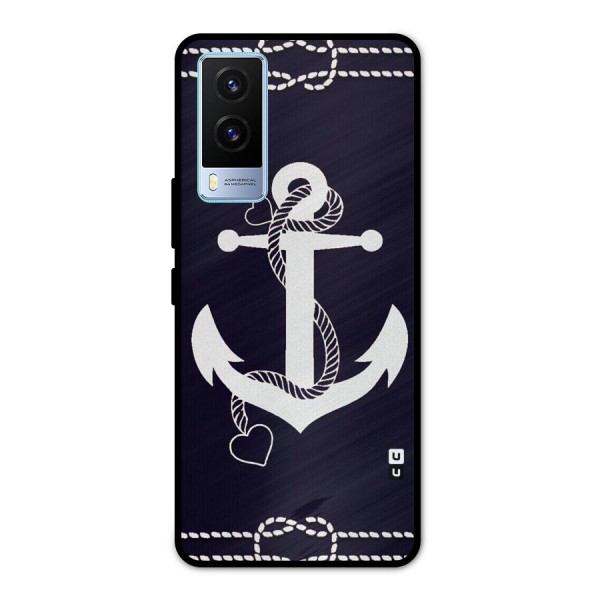 Sail Anchor Metal Back Case for Vivo V21e 5G