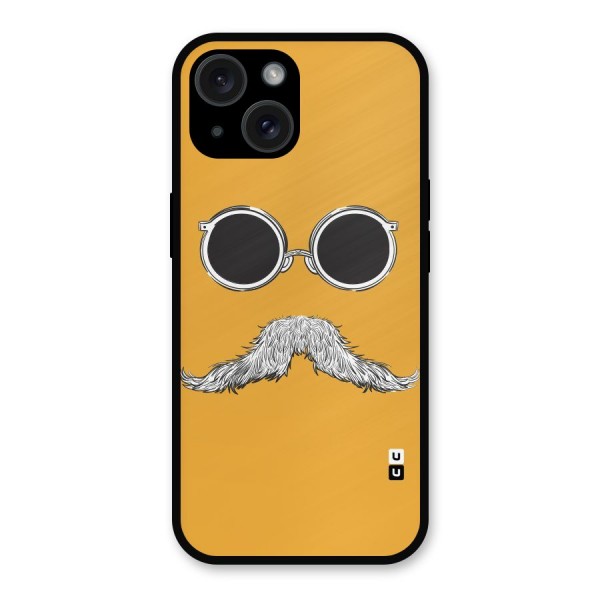 Sassy Mustache Metal Back Case for iPhone 15