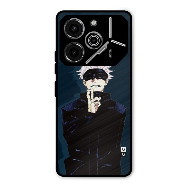 Satoru Gojo Metal Back Case for Tecno Pova 6 Pro