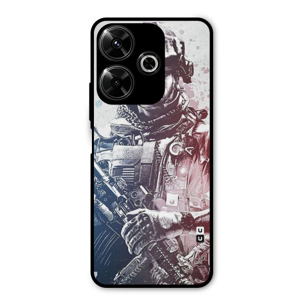 Saviour Metal Back Case for Poco M6 Plus