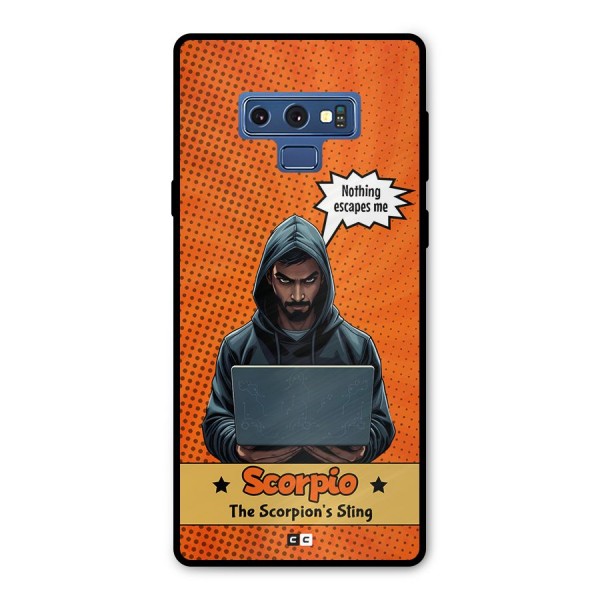 Scorpio Warning Metal Back Case for Galaxy Note 9