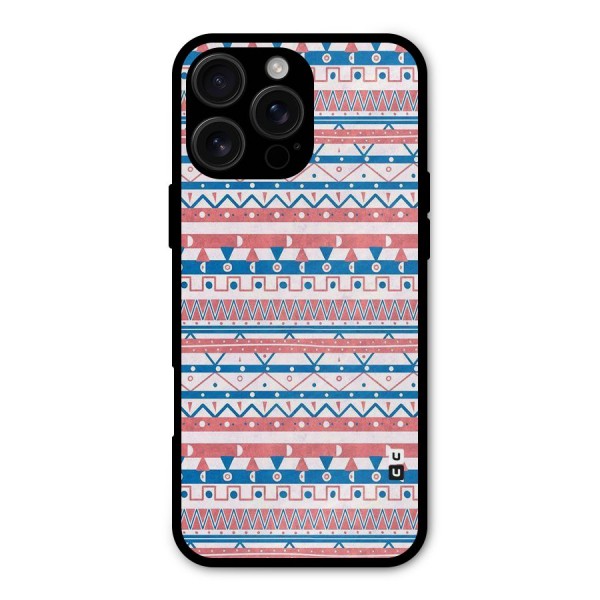 Seamless Ethnic Pattern Metal Back Case for iPhone 16 Pro Max