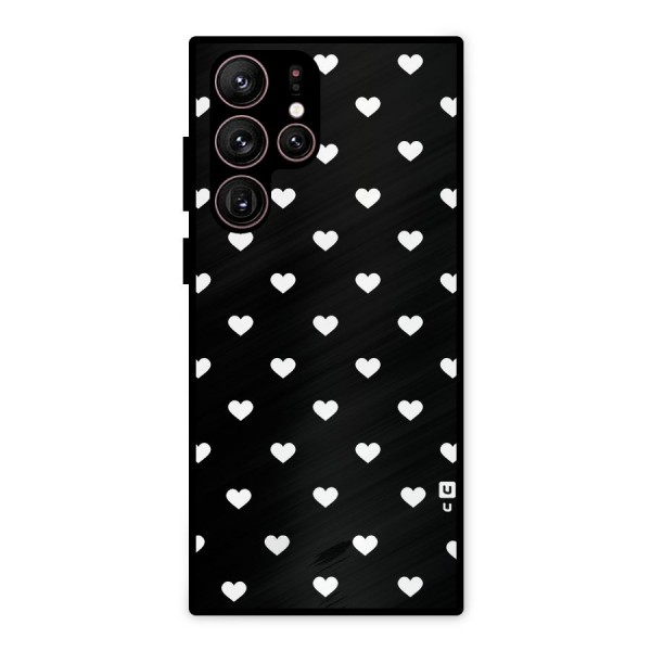 Seamless Hearts Pattern Metal Back Case for Galaxy S22 Ultra 5G