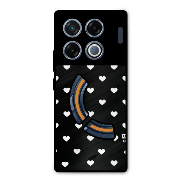 Seamless Hearts Pattern Metal Back Case for Infinix GT 20 Pro