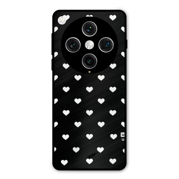 Seamless Hearts Pattern Metal Back Case for Oppo Find X8 Pro
