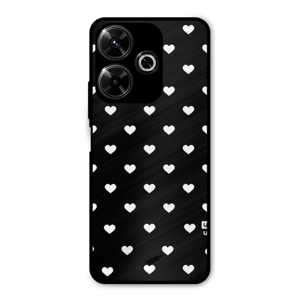 Seamless Hearts Pattern Metal Back Case for Poco M6 Plus