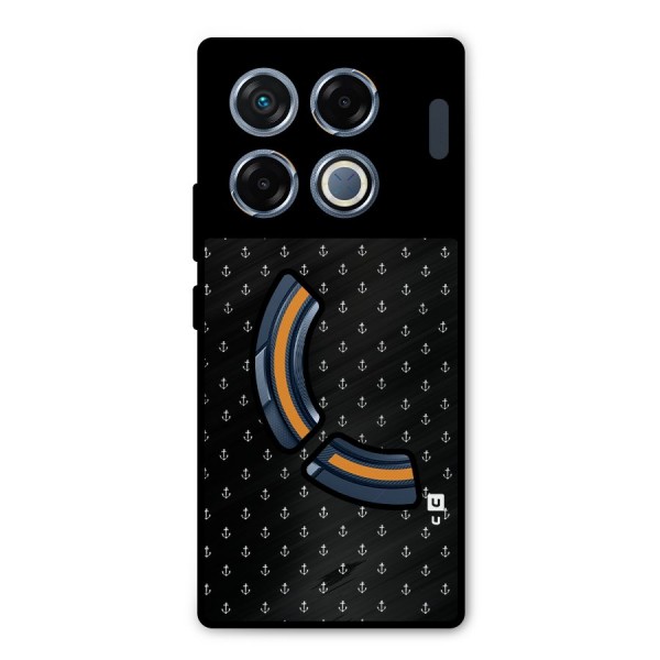 Seamless Small Anchors Pattern Metal Back Case for Infinix GT 20 Pro