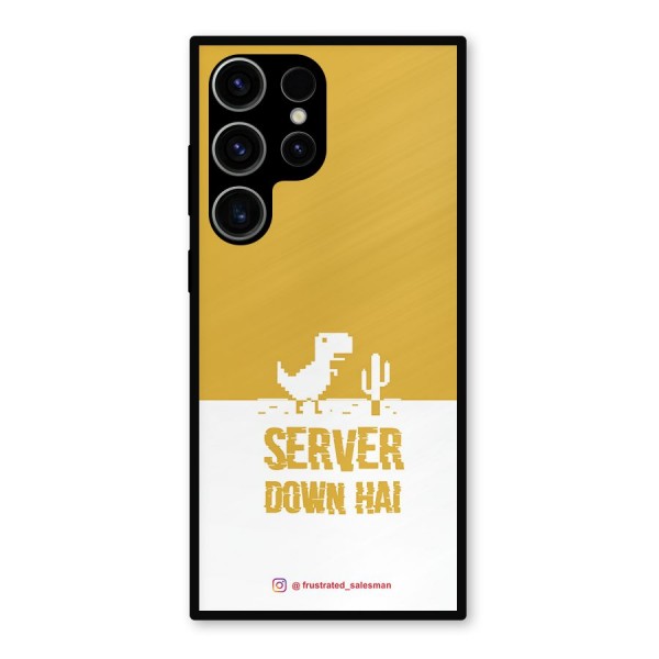 Server Down Hai Mustard Yellow Metal Back Case for Galaxy S23 Ultra