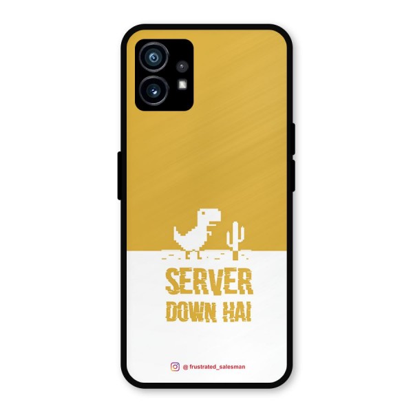 Server Down Hai Mustard Yellow Metal Back Case for Nothing Phone 1