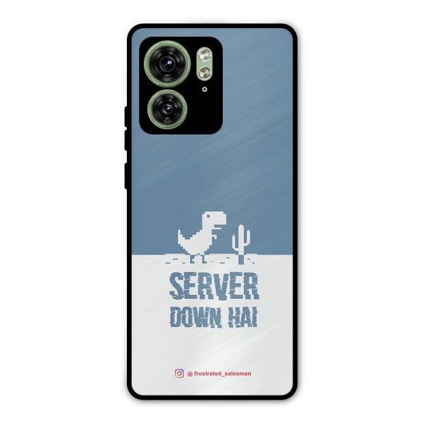 Server Down Hai SteelBlue Metal Back Case for Motorola Edge 40 5G