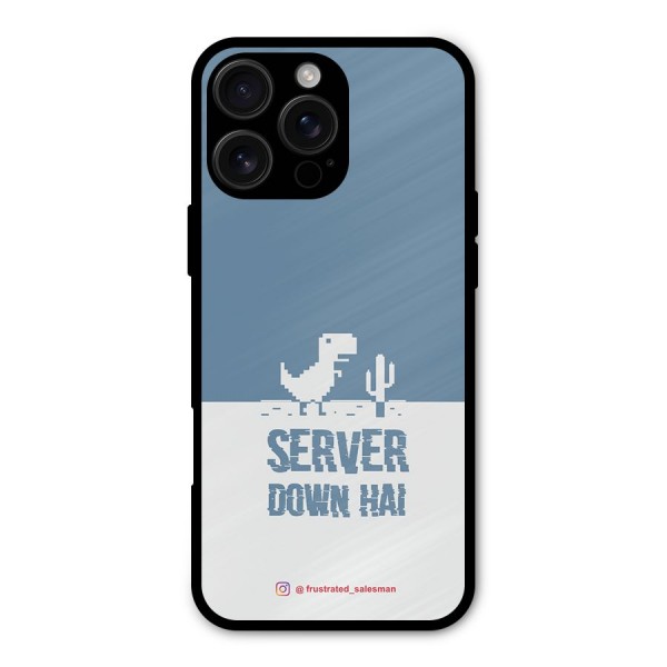 Server Down Hai SteelBlue Metal Back Case for iPhone 16 Pro Max