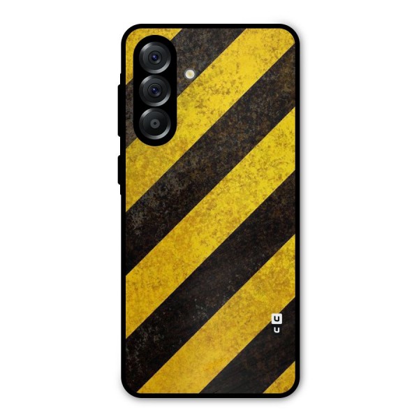 Shaded Yellow Stripes Metal Back Case for Galaxy A36