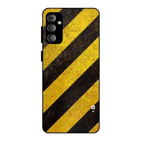 Shaded Yellow Stripes Metal Back Case for Galaxy F23