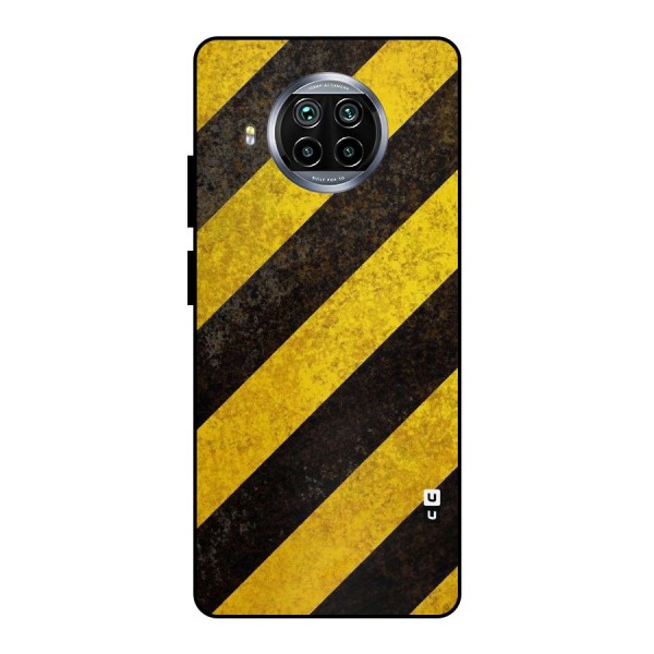 Shaded Yellow Stripes Metal Back Case for Mi 10i