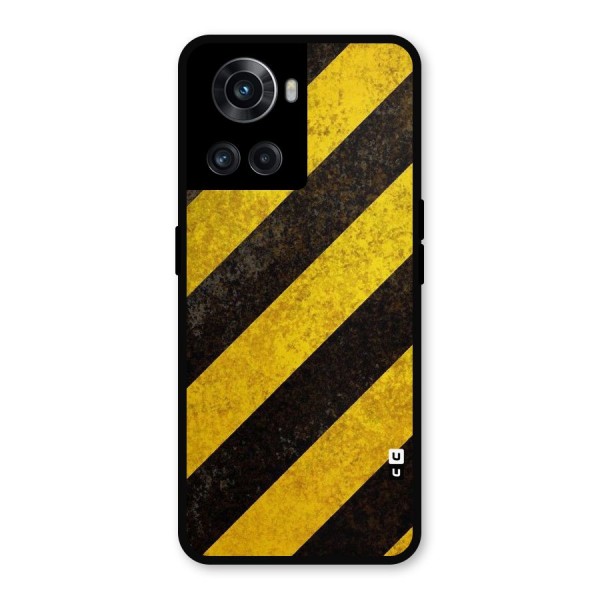 Shaded Yellow Stripes Metal Back Case for OnePlus 10R