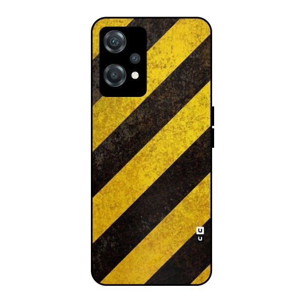 Shaded Yellow Stripes Metal Back Case for OnePlus Nord CE 2 Lite 5G