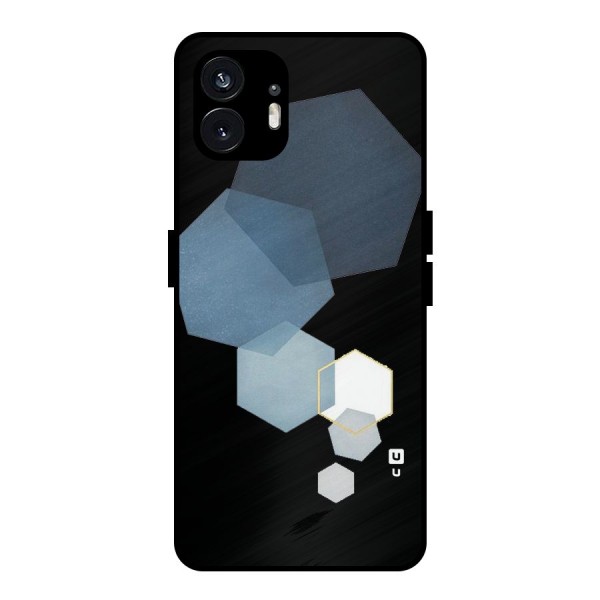 Shades Of Blue Shapes Metal Back Case for Nothing Phone 2