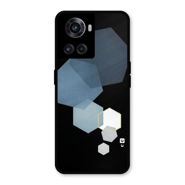 Shades Of Blue Shapes Metal Back Case for OnePlus 10R