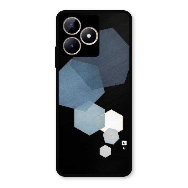 Shades Of Blue Shapes Metal Back Case for Realme C53