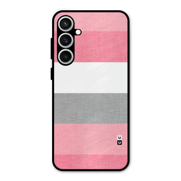 Shades Pink Stripes Metal Back Case for Galaxy S23 FE